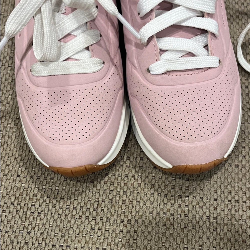 Skechers Kid’s Light Pink Lace-Up Sneakers - Picture 6 of 7